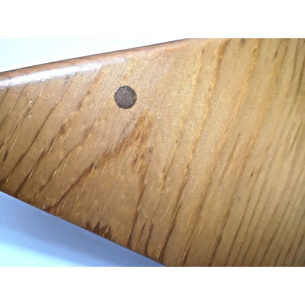 Honey Oak Corner Tabletop Shelf, Handmade, Painted Hearts, VTG Farmhouse Grandma